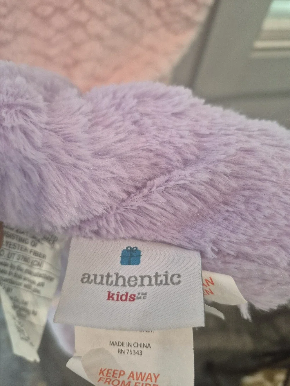 Kids Plush Mermaid Tail One-Piece - Pink and Lavender